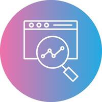 Web Monitoring Line Gradient Circle Icon vector