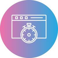 Fast Access Line Gradient Circle Icon vector