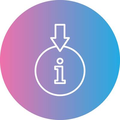 Information Download Line Gradient Circle Icon