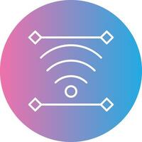 Wireless Line Gradient Circle Icon vector