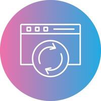 Page Loading Line Gradient Circle Icon vector