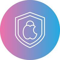 Mac Security Line Gradient Circle Icon vector