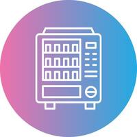 Vending Machine Line Gradient Circle Icon vector