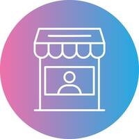 Seller Line Gradient Circle Icon vector