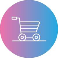 Shopping Cart Line Gradient Circle Icon vector