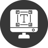 Typography Glyph Inverted Icon vector