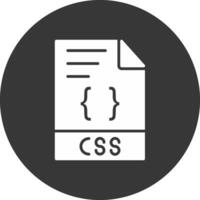 icono de glifo css invertido vector