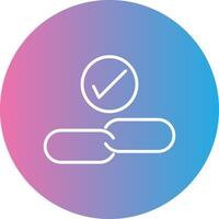 Backlink Checker Line Gradient Circle Icon vector