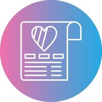 Wish List Line Gradient Circle Icon vector