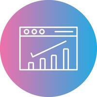 Page rank Checker Line Gradient Circle Icon vector