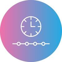 Free Time Line Gradient Circle Icon vector