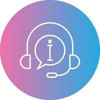 Customer Service Line Gradient Circle Icon vector