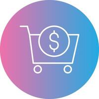 E-Commerce Line Gradient Circle Icon vector