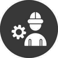 Engineering Glyph Inverted Icon vector