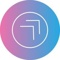 Chevron Line Gradient Circle Icon vector