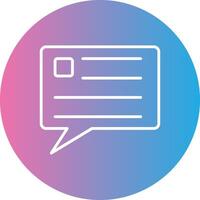 Blog Commenting Line Gradient Circle Icon vector