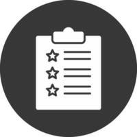 Feedback Form Glyph Inverted Icon vector