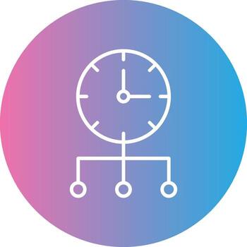 Time Optimization Line Gradient Circle Icon vector