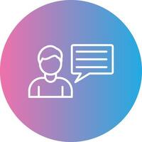 Business Consulting Line Gradient Circle Icon vector