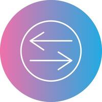 Swap Line Gradient Circle Icon vector