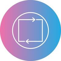 Loop Line Gradient Circle Icon vector
