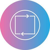 Loop Line Gradient Circle Icon vector