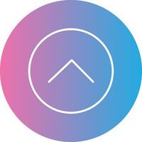 Chevron Line Gradient Circle Icon vector