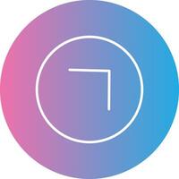 Chevron Line Gradient Circle Icon vector