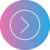 Chevron Line Gradient Circle Icon vector