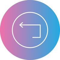 Loop Line Gradient Circle Icon vector