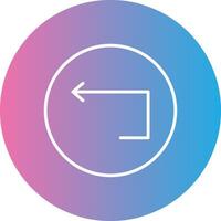 Loop Line Gradient Circle Icon vector