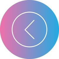 Chevron Line Gradient Circle Icon vector