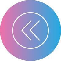 Chevron Line Gradient Circle Icon vector