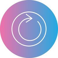 Loop Line Gradient Circle Icon vector