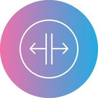 SPLIT Line Gradient Circle Icon vector