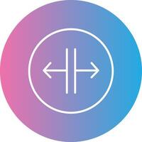 SPLIT Line Gradient Circle Icon vector