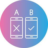 Ab Testing Line Gradient Circle Icon vector