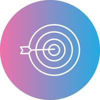 Targeting Line Gradient Circle Icon vector