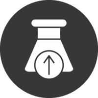 Send Analysis Glyph Inverted Icon vector