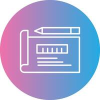 Prototyping Line Gradient Circle Icon vector