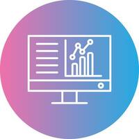 Dashboard Line Gradient Circle Icon vector