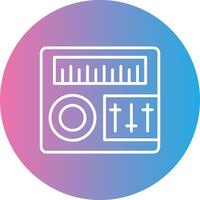 Sound Mixer Line Gradient Circle Icon vector