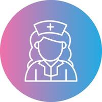 Nursing Line Gradient Circle Icon vector