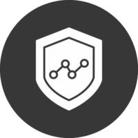 Security Analytics Glyph Inverted Icon vector