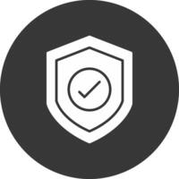 Protection ACtivated Glyph Inverted Icon vector