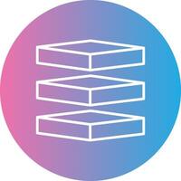 Layers Line Gradient Circle Icon vector