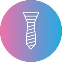 Tie Line Gradient Circle Icon vector