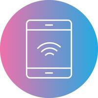 Smartphone Line Gradient Circle Icon vector