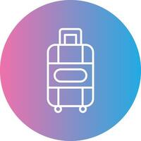 Suitcase Line Gradient Circle Icon vector
