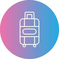 Suitcase Line Gradient Circle Icon vector